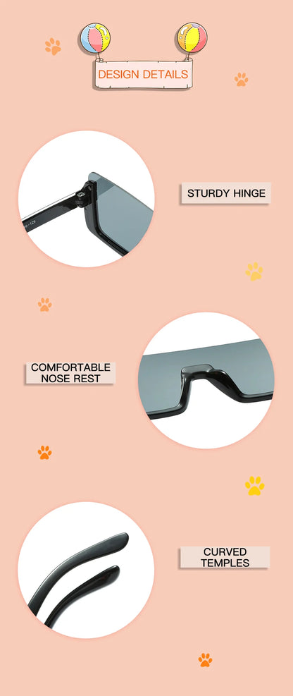 Cute Kids Sunglasses Rectangle Fashion Children Sun Glasses Half Frame Kids Glasses Protection Shades Boys Girls Eyewear UV400