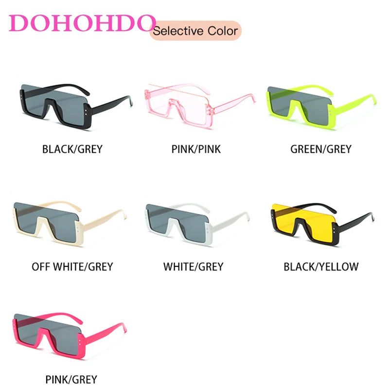 Cute Kids Sunglasses Rectangle Fashion Children Sun Glasses Half Frame Kids Glasses Protection Shades Boys Girls Eyewear UV400