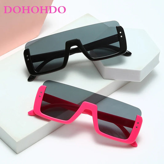 Cute Kids Sunglasses Rectangle Fashion Children Sun Glasses Half Frame Kids Glasses Protection Shades Boys Girls Eyewear UV400