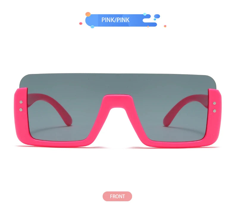 Cute Kids Sunglasses Rectangle Fashion Children Sun Glasses Half Frame Kids Glasses Protection Shades Boys Girls Eyewear UV400