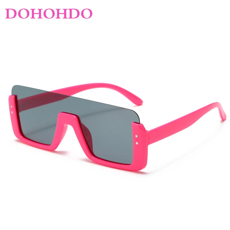 Cute Kids Sunglasses Rectangle Fashion Children Sun Glasses Half Frame Kids Glasses Protection Shades Boys Girls Eyewear UV400