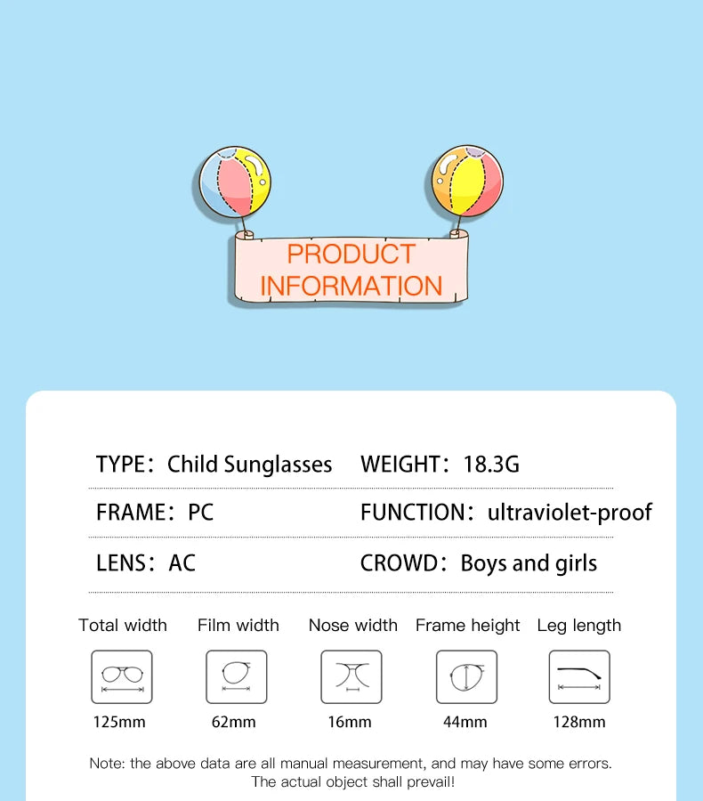 Cute Kids Sunglasses Rectangle Fashion Children Sun Glasses Half Frame Kids Glasses Protection Shades Boys Girls Eyewear UV400